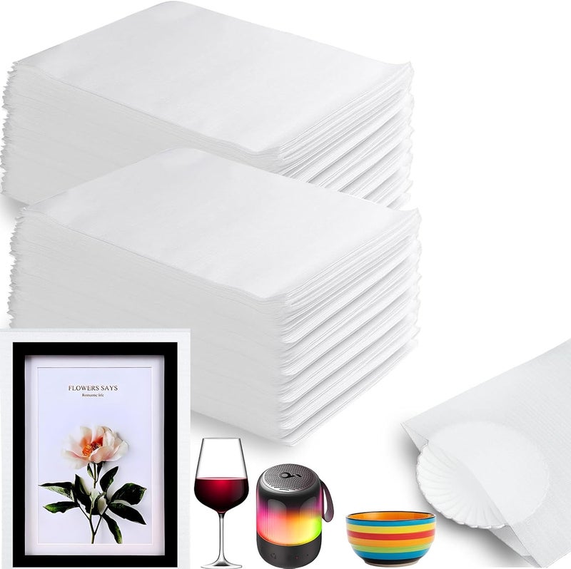 V-chen 100 Pack Foam Pouches, Cushion Foam Wrap Pouches for Moving and Storing, 8"x10" Foam Wrap Pouches Protect Fragile Items, Protect Mug, Glasses, China, and Dishes, Packing supplies - Image 1